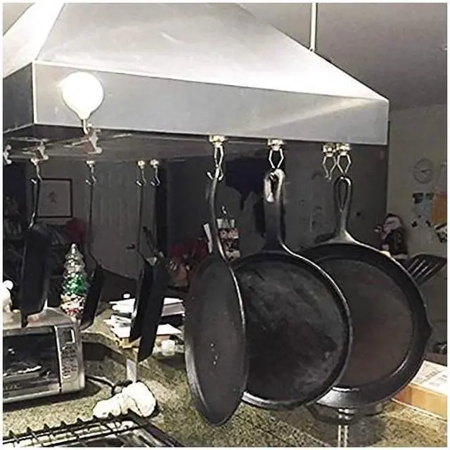 Alt view image 4 of 8 - 60LBS Swivel Swing Magnetic Hooks, Neodymium Magnet Hooks - Great for Your Refrigerator and Other Magnetic Surfaces 67.5mm(2.66in) in Length - Pack of 8