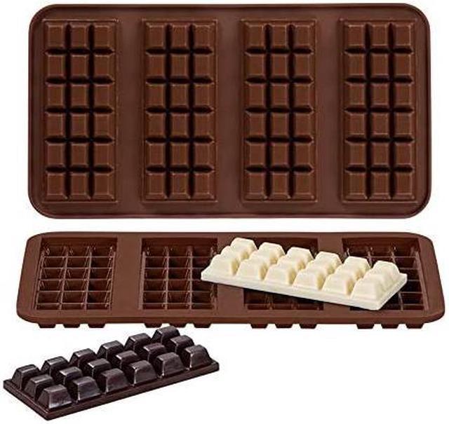 Chocolate Bar Molds - Silicone Break Apart Protein and Engery Bar Candy  Chocolate Molds Pack of 2