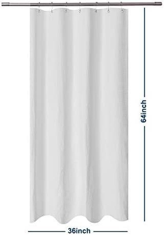 Rv Shower Curtain Waffle Weave 36 X 64 Inches For Travel Trailer And Camper 230gsm Heavy Fabric Water Repellent Washable White 36x64 Newegg Com