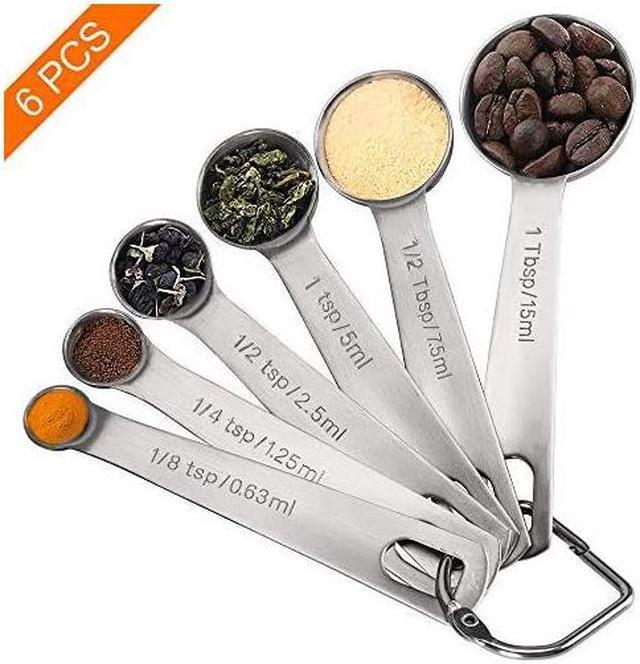 Single 1 tsp Narrow Stainless Steel Measuring Spoon for Thin, Narrow Mouth  Spice Jars