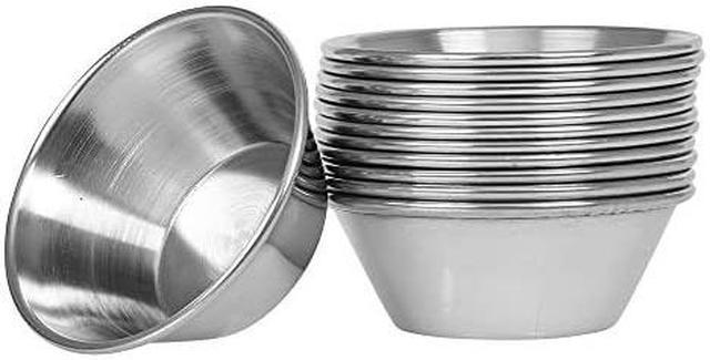 Pack) Small Sauce Cups 1.5 oz, Commercial Grade Stainless Steel Dipping Sauce  Cups, Individual Condiment Cups / Portion Cups / Ramekins by Tezzorio 