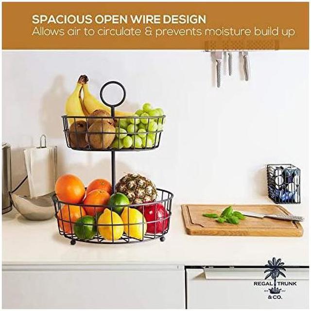 Wholesale 2 tier wire fruit basket to Organize and Tidy Up Your