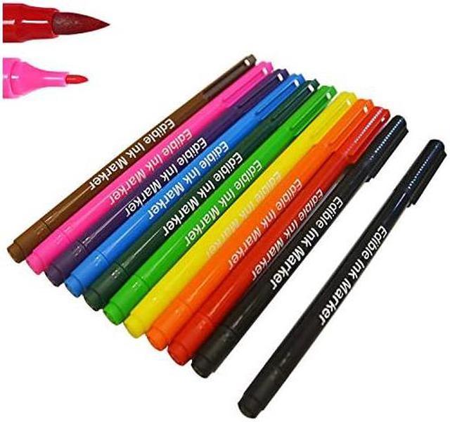 Food Coloring Pens, 11pcs Double Sided Food Grade and Edible Marker,Gourmet Writers for Decorating Fondant,Cakes, Cookies, Frosting, Easter Eggs, Thic