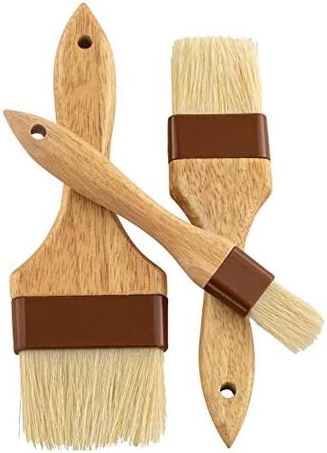 Boar Hair Pastry and Basting Brush Set of 3 (1, 2 and 3 Inch