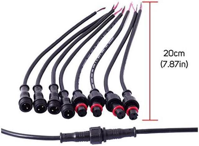 5 Pairs Car Male Connector 2 Pin Connector Waterproof Cable