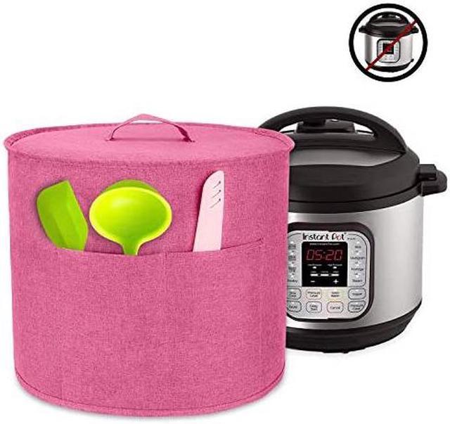 Dust Cover for 8 Quart Instant Pot, Cloth Cover with Pockets for Instant Pot  (8 Quart) and Extra Accessories, Pink (Large) 