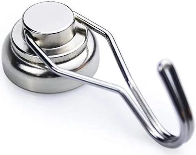 Alt view image 5 of 8 - 60LBS Swivel Swing Magnetic Hooks, Neodymium Magnet Hooks - Great for Your Refrigerator and Other Magnetic Surfaces 67.5mm(2.66in) in Length - Pack of 8