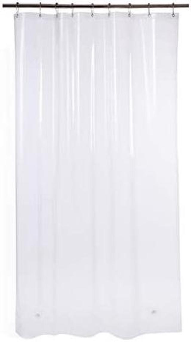 Plastic Shower Curtain 54 X 78 Inches Eva 8g Thick Bathroom Curtains With Heavy Duty Clear Stones And 9 Grommet Holes Newegg Com