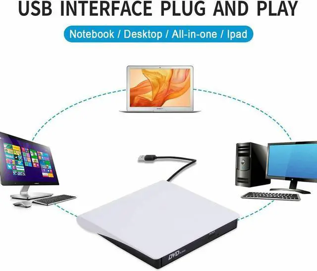 Alt view image 4 of 7 - Slim External CD DVD Drive USB 3.0 Disc Player Burner Writer For Laptop PC Mac