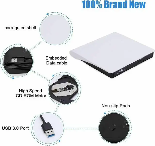 Alt view image 5 of 7 - Slim External CD DVD Drive USB 3.0 Disc Player Burner Writer For Laptop PC Mac