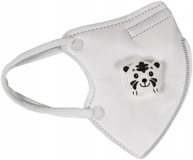 Alt view image 3 of 7 - 5PCS Kids KN95 Masks 5-layers - JINJIANG Face Mask Air Anti-Dust PM 2.5 For 5 to 16 Years Old Children White