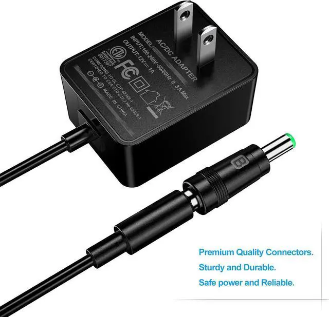 Alt view image 6 of 7 - 12V 1A AC Adapter Charger Replacement w/8 Tips Regulated Power Supply Cord for LED Strip Light CCTV Camera BT Speaker GPS Webcam Router DC12V Transformer with ETL Certificate