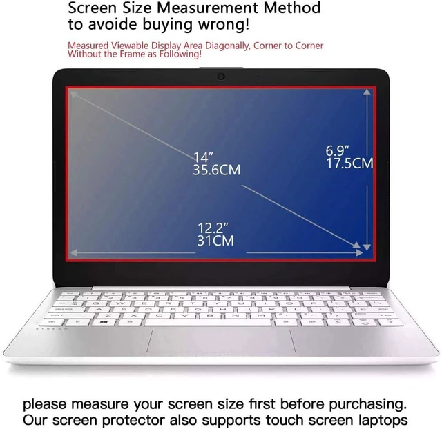 Alt view image 2 of 6 - 2 Pack 14 Laptop Screen Protector Eye Protection Anti Glare Anti Blue Light Screen Protector for 14 Inch with 16:9 Aspect Ratio Laptop