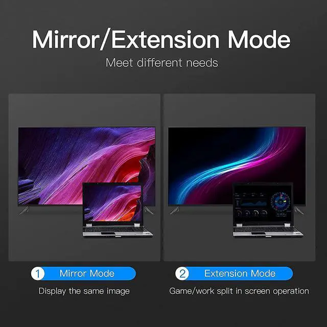 Alt view image 4 of 7 - VGA to HDMI Adapter with Audio (PC VGA Source Output to TV/Monitor with HDMI Connector) VENTION 1080P VGA to HDMI Adapter Cable for Computer Desktop Laptop PC Monitor HDTV (1.5FT/0.5M)