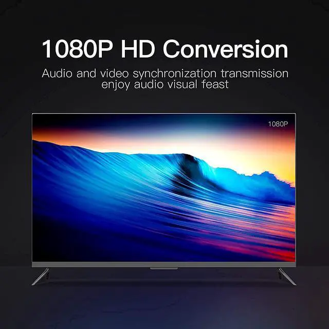 Alt view image 5 of 7 - VGA to HDMI Adapter with Audio (PC VGA Source Output to TV/Monitor with HDMI Connector) VENTION 1080P VGA to HDMI Adapter Cable for Computer Desktop Laptop PC Monitor HDTV (1.5FT/0.5M)