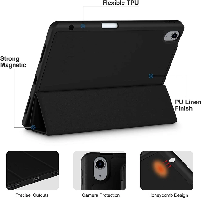 Alt view image 3 of 7 - Akkerds for iPad Air 11 Inch Case M4/M3/M2, Air 5th/4th Gen 10.9, Black