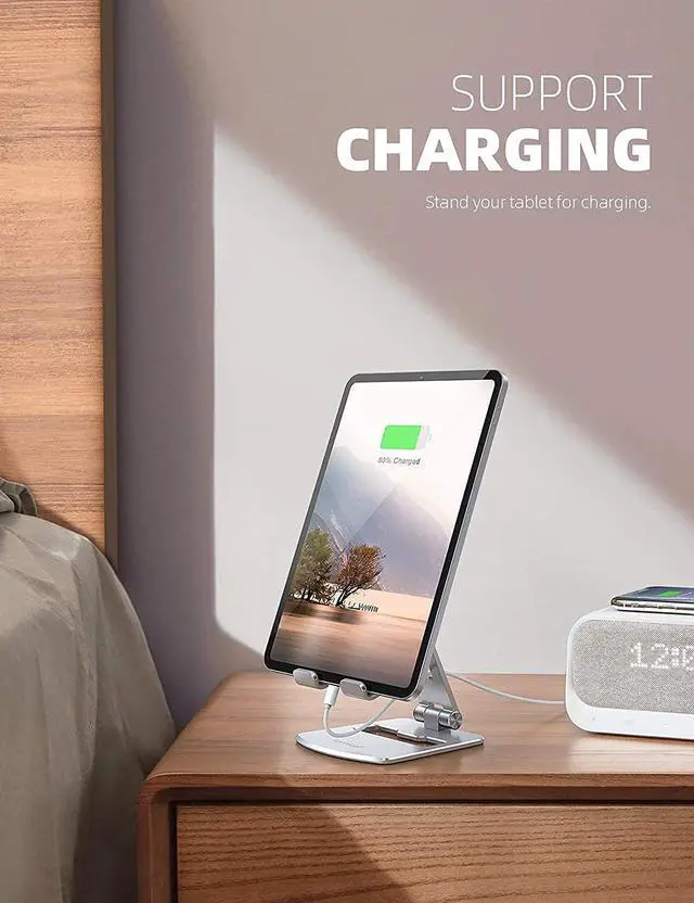 Alt view image 3 of 7 - Lamicall Adjustable Tablet Stand and Adjustable Laptop Stand Bundle