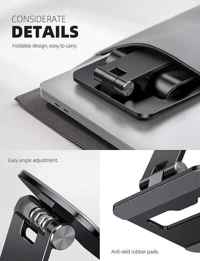 Alt view image 6 of 7 - Lamicall Adjustable and FoldableCell Phone Stand for Desk