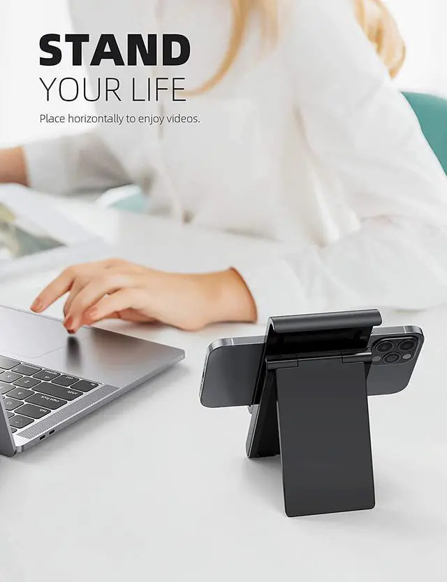 Alt view image 7 of 7 - Lamicall Cell Phone Stand for Desk - Adjustable Mobile Phone Holder Dock for Table, Desktop, Office - Combination Suit