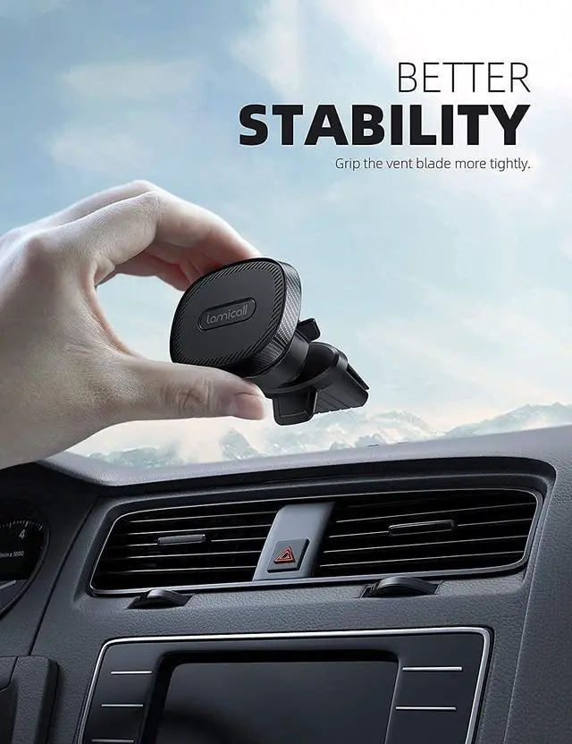 Alt view image 5 of 7 - Lamicall Car Headrest Tablet Holder and Car Magnetic Phone Holder - Black