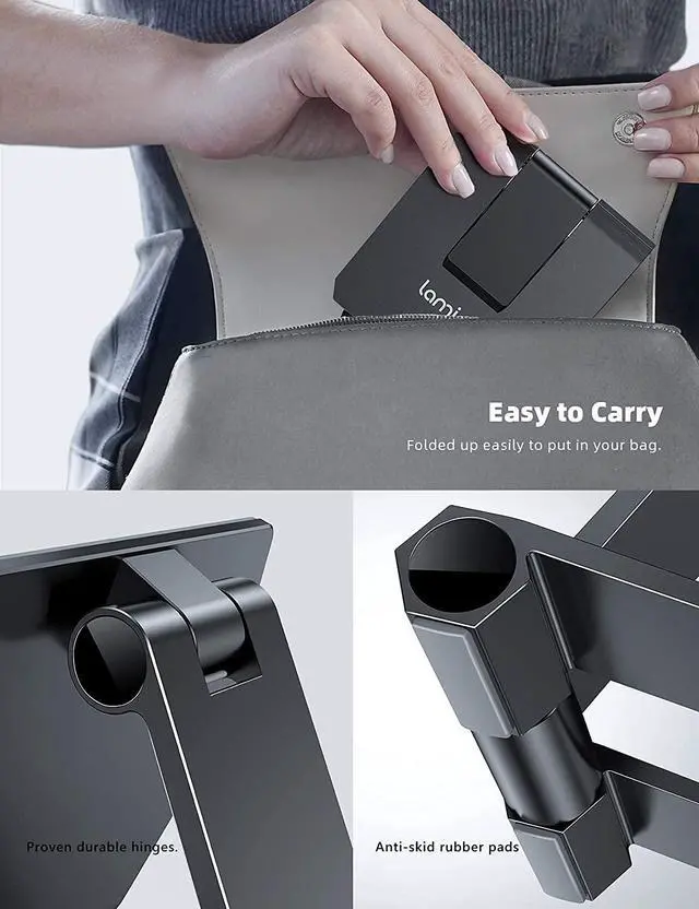 Alt view image 7 of 7 - Lamicall Adjustable and FoldableCell Phone Stand for Desk