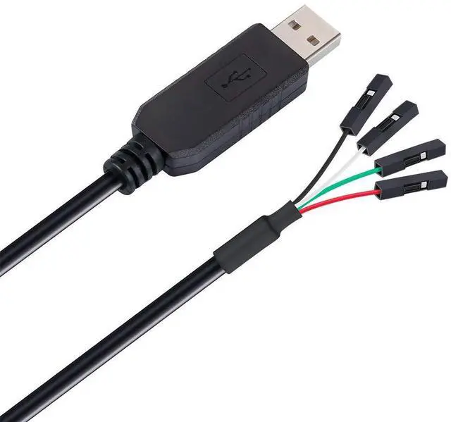 Alt view image 6 of 7 - DTech USB to TTL Serial 3.3V Adapter Cable TX RX Signal 4 Pin 0.1 inch Pitch Female Socket PL2303 Prolific Chip Windows 10 8 7 XP Vista (6ft, Black)
