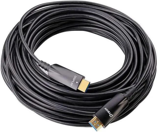Alt view image 3 of 6 - DTech 75ft Fiber Optic HDMI Cable with 4K 30Hz and 1080p 60Hz HD Video 3D ARC HDCP CEC High Speed Supported Compatible with DVD Player Computer Monitor Gaming Console TV (75 Feet, Black)