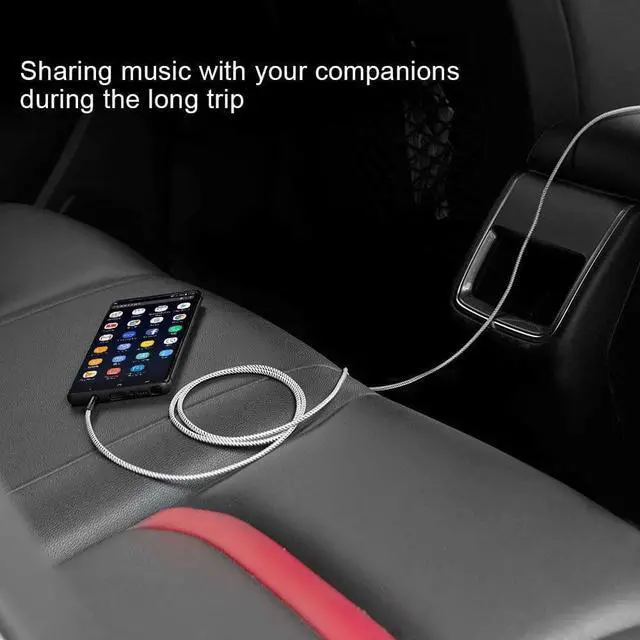 Alt view image 3 of 7 - CableCreation 10FT 3.5mm Aux Cable Bundle with Headphone Splitter Adapter