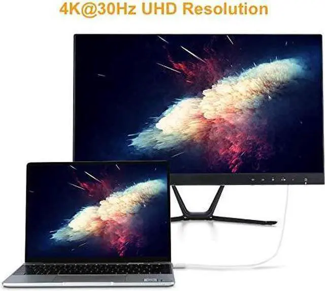 Alt view image 5 of 6 - USBC to HDMI Cable 6FT, CableCreation USB Type C to HDMI 4K Cable Adapter, Compatible with MacBook Pro 2020/2019, Mac Mini, iMac 2017, Chromebook Pixel, XPS 13, Galaxy S20/S10, 1.8M White