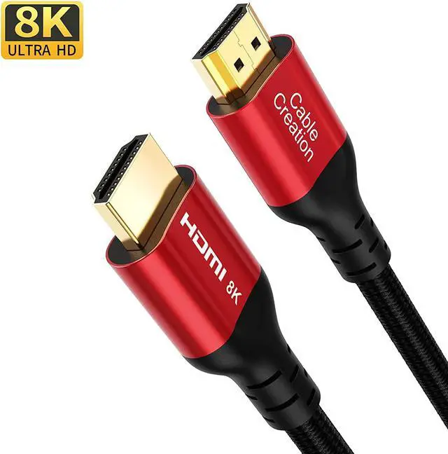 Alt view image 2 of 7 - CableCreation 8K 48Gbps Ultra High Speed HDMI Cable 10ft, 4K120 8K 60 144Hz eARC HDR HDCP 2.2 2.3 Compatible with PS5 PS4 Xbox Series X Macbook Pro 2021 Apple TV Roku TV 4K Sony LG Samsung TV RTX 3080