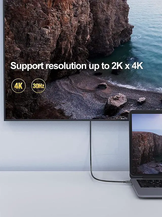 Alt view image 3 of 7 - Active DisplayPort to HDMI, CableCreation 6 Ft DP to HDMI Cable, Support Eyefinity Multi-Screen, 4K & 3D Audio/Video Converter, 1.83M / Black