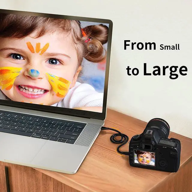 Alt view image 2 of 7 - CableCreation 4K Micro HDMI to HDMI Cable Adapter, 4K 60Hz Ethernet 3D Audio Return, Compatible with GoPro Hero 8/7/6/5, Raspberry Pi 4, A6000, A6300, Nikon Camera, Lenovo Yoga 3 Pro, Yoga 710, 6ft