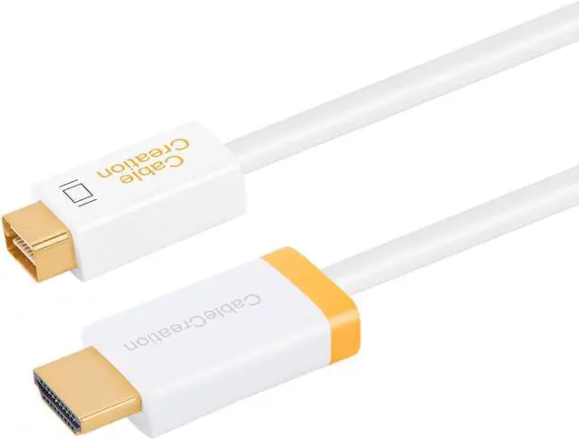Alt view image 3 of 5 - CableCreation Mini-DVI to HDMI Adapter Cable, Mini DVI 6ft in White for Macintosh
