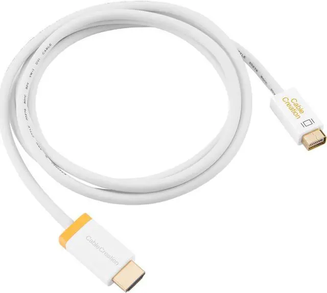 Alt view image 5 of 5 - CableCreation Mini-DVI to HDMI Adapter Cable, Mini DVI 6ft in White for Macintosh