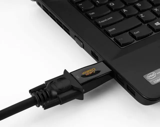 Alt view image 6 of 7 - CableCreation HDMI to VGA Adapter Gold Plated HDMI HDTV to VGA with Audio Converter Male to Female Support 1080P Black