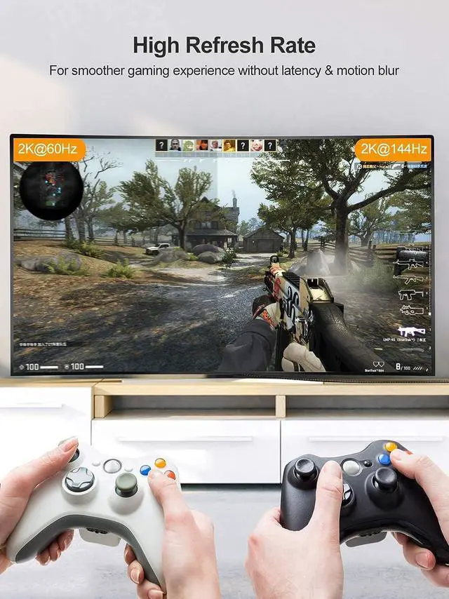 Alt view image 4 of 7 - CableCreation USB C to HDMI Cable 6FT 4K@60Hz HDR Bundle with USB-C to DisplayPort Cable 6FT 4K@60Hz, Nylon Braided Cord Compatible for MacBook/Pro/Air, Galaxy S20/ S10, LG V30, Aluminum