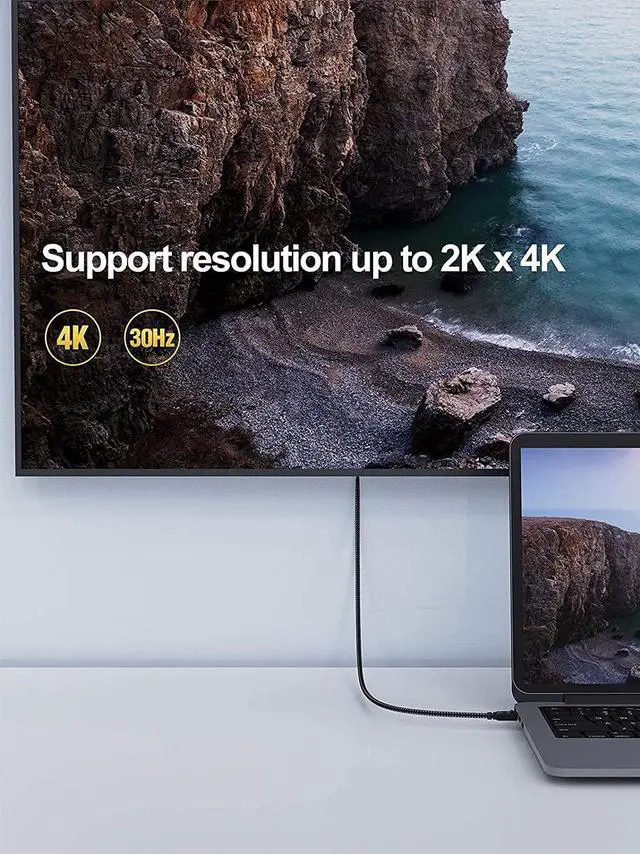 Alt view image 7 of 7 - CableCreation Active DisplayPort Male to HDMI Male Cable 4K@60Hz HDR Bundle with 6FT Braided Active DP to HDMI Cable