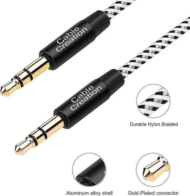 Alt view image 5 of 7 - CableCreation 3.5mm Male to Male Stereo Aux Cord 1.5FT Bundle with 3.5mm Female to Female Audio Adapter Coupler, Compatible with Car Stereo, Speakers and Headphones