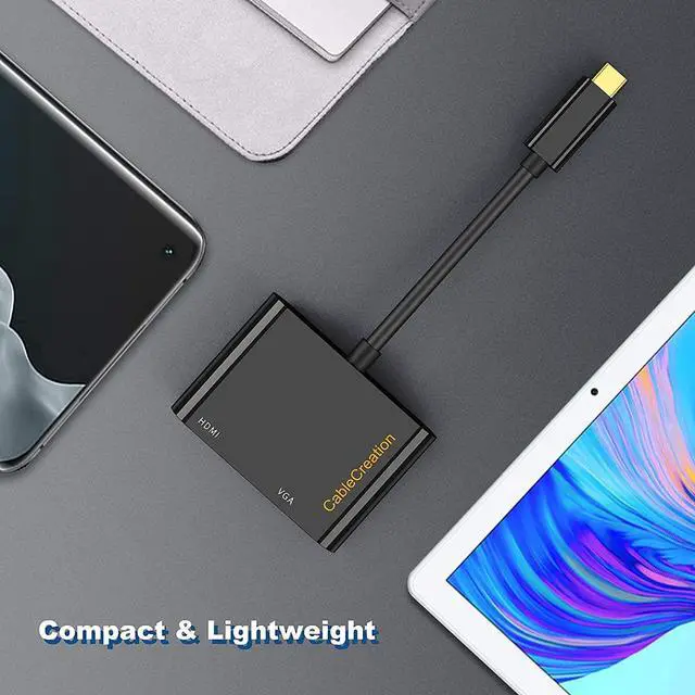 Alt view image 5 of 7 - DVI-D 24+1 to HDMI Cable 1080P +USB C to HDMI & VGA HubCompatible with MacBook Pro 2020, iPad Pro 2020, Dell XPS 13/15, Yoga 910, Surface Go