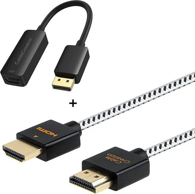 Main image of CableCreation 10FT HDMI Male to Male Cable Bundle with Active DisplayPort to HDMI Adapter 4K@60Hz