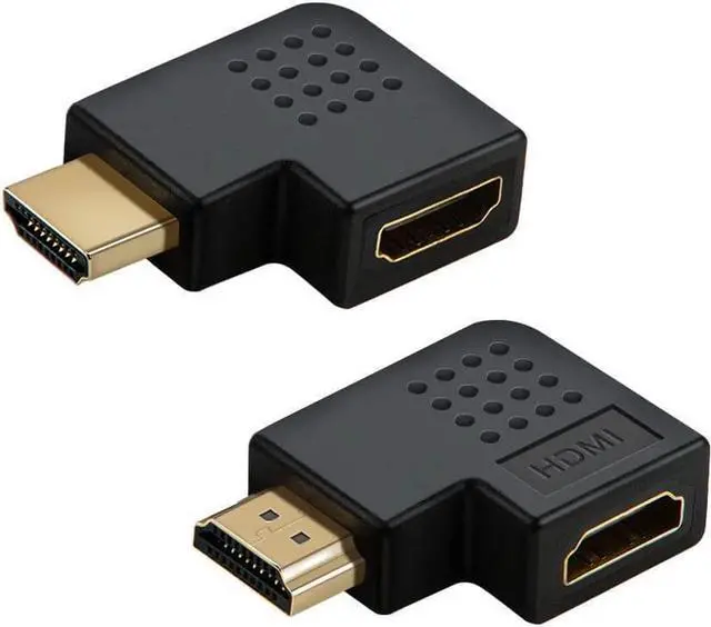 Alt view image 3 of 3 - CableCreation 10ft HDMI Cable Bundle with Right Angle HDMI Male to Female Adapter