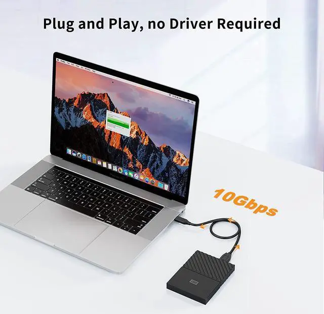 Alt view image 3 of 7 - [3-Pack] CableCreation Short USB C Hard Drive Cable 1FT, USB 3.1 C to Micro B Cable 10Gbps USB C to Hard Drive Cable Compatible with MacBook Pro Air Galaxy S5 My Passport Elements etc, 0.3m Black