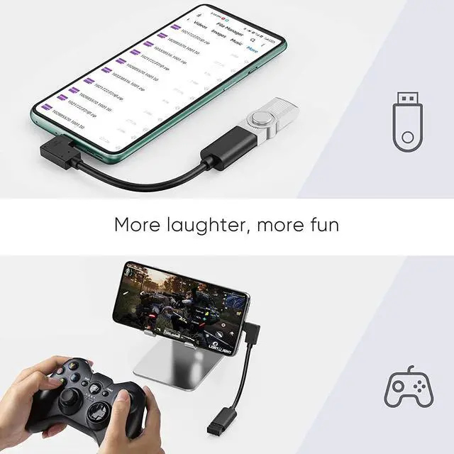 Alt view image 5 of 7 - USB C to USB A Adapter OTG CableCreation USB 3.1 C Male to A Female 90 Degree 5Gbps USB A Female to USB C Male Cable for MacBook Pro iPad Pro S21 S20 S10 Note 10 and Other USB C Devices 0.15m Black