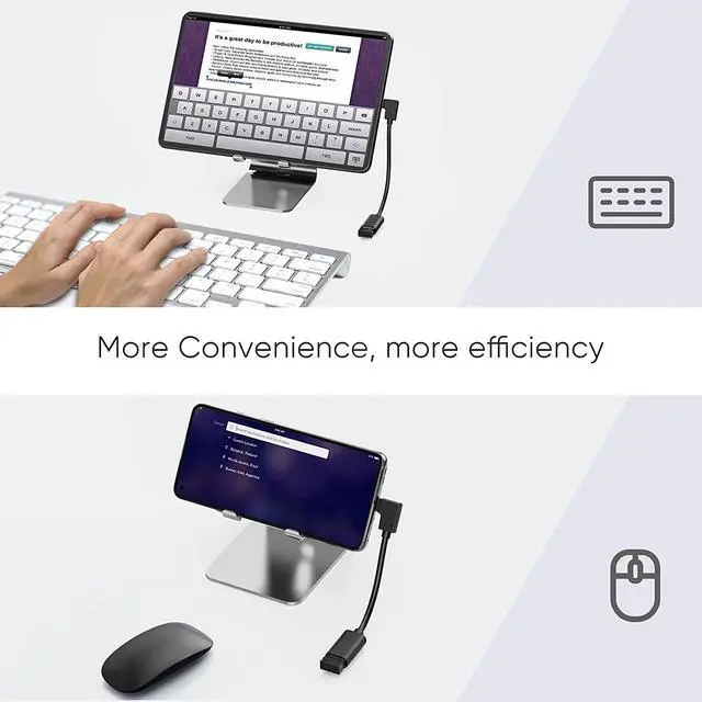 Alt view image 4 of 7 - USB C to USB A Adapter OTG CableCreation USB 3.1 C Male to A Female 90 Degree 5Gbps USB A Female to USB C Male Cable for MacBook Pro iPad Pro S21 S20 S10 Note 10 and Other USB C Devices 0.15m Black