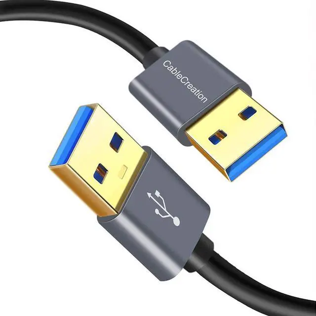 Main image of USB 3.0 Cable, CableCreation USB Type A Male to Male Cable, Compatible External Hard Drive, Camera, Handwriting Board, Radiator and More, Space Gray, Aluminum Case, 3.3ft