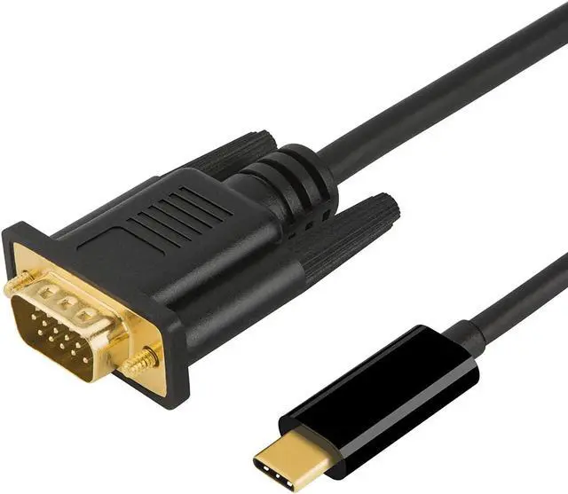 Main image of USB C to VGA Cable 16FT, CableCreation USB Type C to VGA Cord 1080P@60Hz, Compatible with MacBook Pro 2020 2019, iPad Pro 2020 2018, Surface Book 2, XPS 15 13, Yoga 920 910, Galaxy S20 S10, Black