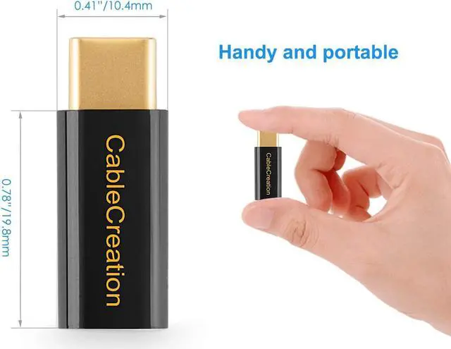 Alt view image 3 of 6 - USB C to Micro USB Adapter[5-Pack], CableCreation USB Type C Adapter Micro USB to USB-C with 56K Resistor, Compatible Galaxy S9/S9+, Mate 10 Pro, MacBook, Moto Z etc. Black