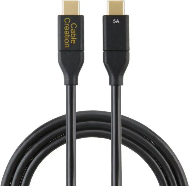 Main image of USB C to C Cable 100W, 6ft CableCreation USB C to USB C Cable 5A Fast Charging, Compatible with MacBook Pro 2020/2019/2018, iPad Pro 2020/2018, Galaxy S20 S10 S9, Note 10,1.8M/ Black
