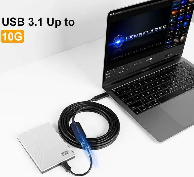 Alt view image 4 of 7 - Active USB 3.0 Extension Cable 16.4 Feet, CableCreation Type A Male to Female Extension Cord Compatible with Oculus Quest 2, Oculus Rift, Playstation,USB Keyboard, Printer, Hard Drive, Black 5 Meters