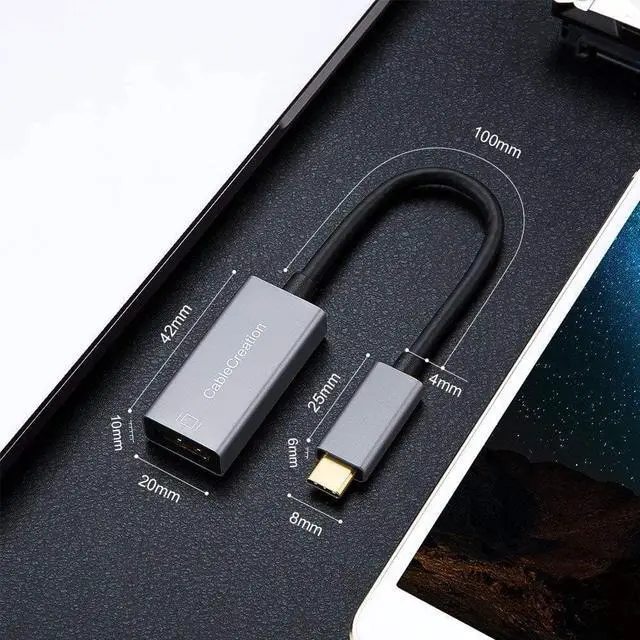 Alt view image 7 of 7 - USB C to HDMI 4K @60Hz, CableCreation [2 Pack] USB Type C (Compatible Thunderbolt 3) to HDMI Adapter, Compatible with MacBook Pro/iMac 2017/Surface Book 2/Chromebook Pixel/Yoga 920/XPS 13, Space Gray